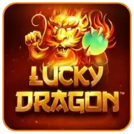 Red dragon with lucky dragon words