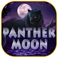 Black Panther with moon as background slot game icon